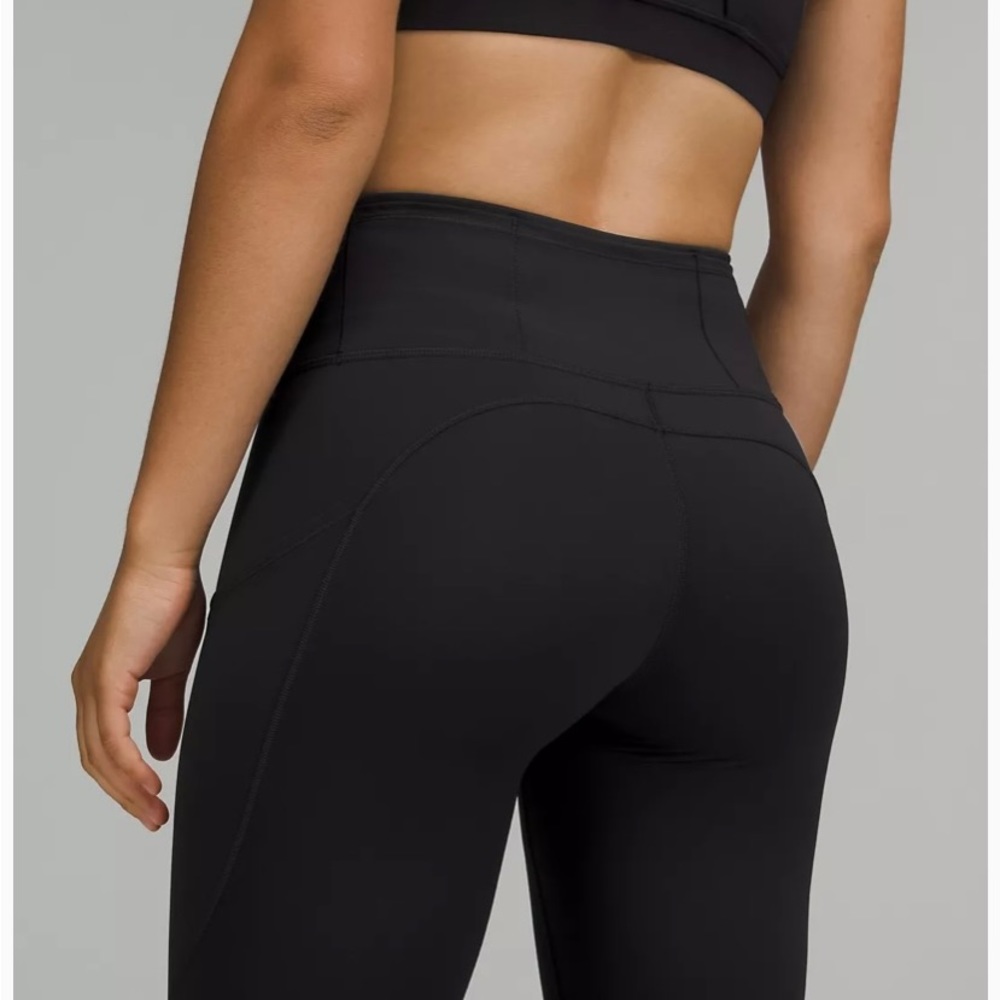 Fast and Free High Rise Lululemon Black Leggings size 2